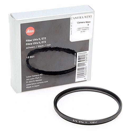 Leica E72 72mm UVa II Glass Filter, Black