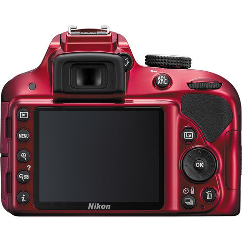 Nikon D3300 DSLR Camera with 18-55mm Lens - Red