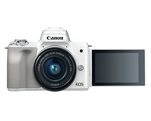 Canon EOS M50 Mirrorless Digital Vlogging Camera with EF-M15-45mm lens and EF-M 55-200mm lenses with 4K Video and Touch LCD Screen, Black