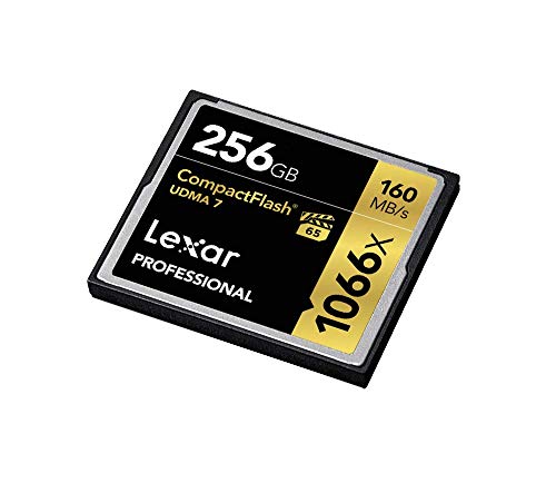 Lexar Professional 1066x 256GB CompactFlash Card, Up to 160MB/s Read, for Professional Photographer, Videographer, Enthusiast (LCF256CRBNA1066)