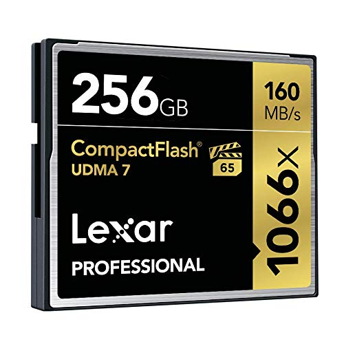 Lexar Professional 1066x 256GB CompactFlash Card, Up to 160MB/s Read, for Professional Photographer, Videographer, Enthusiast (LCF256CRBNA1066)