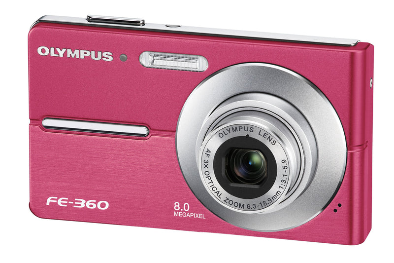 OM SYSTEM OLYMPUS FE360 8MP Digital Camera with 3x Optical Dual Zoom (Pink)