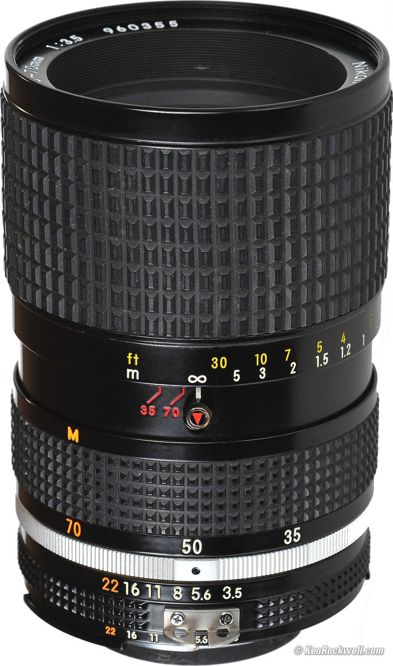 Nikon 35-70mm f/3.5 constant aperture macro manual focus AI lens