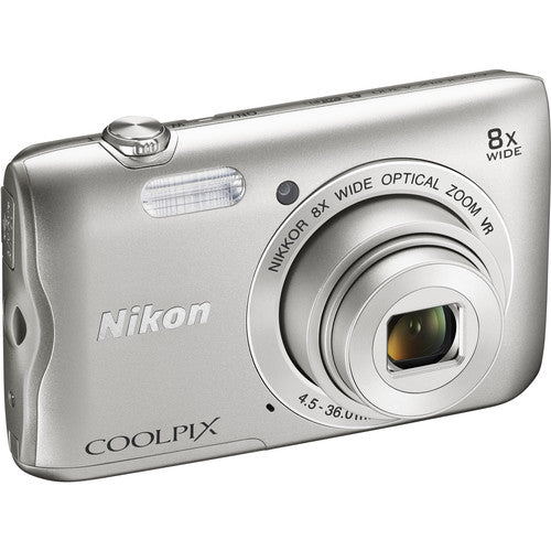 Nikon COOLPIX A300 Digital Compact Camera 20 MP, Wi Fi, (Silver)-Camera Wholesalers